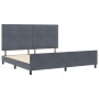 Estructura de cama Gris oscuro 200 x 200 cm Terciopelo