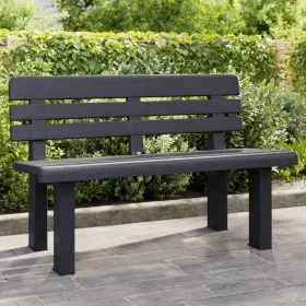 Banco de jardín polipropileno gris antracita 110x52x71 cm by vidaXL, garden benches - Ref: Foro24-4009380, Price: 133,05 €, D...