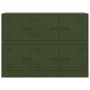 Aparador de acero verde oliva 99x39x73 cm