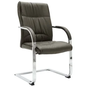 Grauer Freischwinger-Bürostuhl aus Kunstleder von vidaXL, Bürostühle - Ref: Foro24-289342, Preis: 139,69 €, Rabatt: %