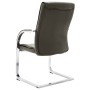 Silla de oficina voladiza de cuero sintético gris de vidaXL, Sillas de oficina - Ref: Foro24-289342, Precio: 142,21 €, Descue...