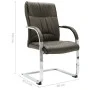 Silla de oficina voladiza de cuero sintético gris de vidaXL, Sillas de oficina - Ref: Foro24-289342, Precio: 139,69 €, Descue...