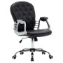 Drehbarer Bürostuhl aus schwarzem Kunstleder von vidaXL, Bürostühle - Ref: Foro24-289363, Preis: 119,06 €, Rabatt: %