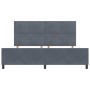 Estructura de cama Gris oscuro 200 x 200 cm Terciopelo