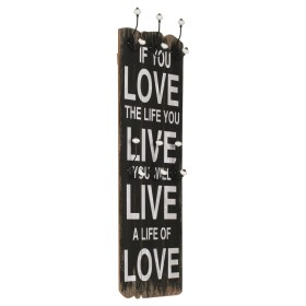 LOVE LIFE wall coat rack with 6 hooks 120x40 cm by vidaXL, Hat and coat racks - Ref: Foro24-245853, Price: 50,67 €, Discount: %