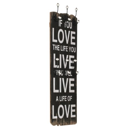 LOVE LIFE Wandgarderobe mit 6 Haken 120x40 cm von vidaXL, Hut- und Garderobenständer - Ref: Foro24-245853, Preis: 50,67 €, Ra...