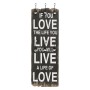 LOVE LIFE wall coat rack with 6 hooks 120x40 cm by vidaXL, Hat and coat racks - Ref: Foro24-245853, Price: 50,67 €, Discount: %