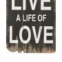 Perchero de pared LOVE LIFE con 6 ganchos 120x40 cm de vidaXL, Percheros para sombreros y abrigos - Ref: Foro24-245853, Preci...
