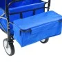 Faltbarer Handwagen aus Stahl mit blauem Verdeck. von vidaXL, Lastenstapler - Ref: Foro24-147590, Preis: 95,93 €, Rabatt: %