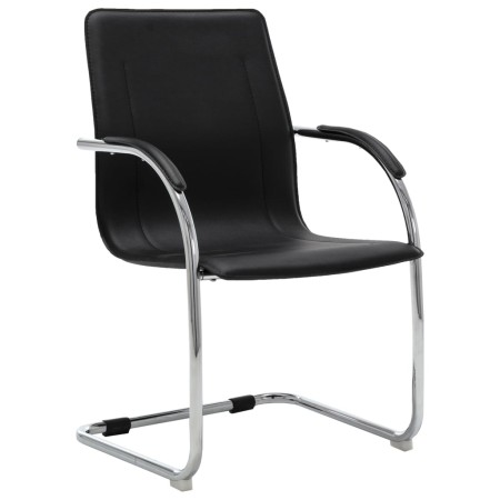 Schwarzer Freischwinger-Bürostuhl aus Kunstleder von vidaXL, Bürostühle - Ref: Foro24-289355, Preis: 105,10 €, Rabatt: %