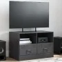 Mueble para TV de acero negro 67x39x44 cm by vidaXL, TV Furniture - Ref: Foro24-841739, Price: 68,57 €, Discount: %