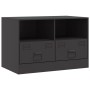Fernsehmöbel aus schwarzem Stahl 67x39x44 cm von vidaXL, TV-Möbel - Ref: Foro24-841739, Preis: 69,25 €, Rabatt: %