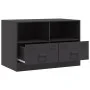 Fernsehmöbel aus schwarzem Stahl 67x39x44 cm von vidaXL, TV-Möbel - Ref: Foro24-841739, Preis: 68,57 €, Rabatt: %