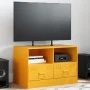 Fernsehmöbel aus senfgelbem Stahl 67x39x44 cm von vidaXL, TV-Möbel - Ref: Foro24-841745, Preis: 72,36 €, Rabatt: %