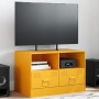Mueble para TV de acero amarillo mostaza 67x39x44 cm de vidaXL, Muebles TV - Ref: Foro24-841745, Precio: 73,02 €