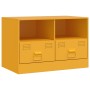 Mueble para TV de acero amarillo mostaza 67x39x44 cm de vidaXL, Muebles TV - Ref: Foro24-841745, Precio: 73,02 €