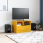 Fernsehmöbel aus senfgelbem Stahl 67x39x44 cm von vidaXL, TV-Möbel - Ref: Foro24-841745, Preis: 73,07 €, Rabatt: %