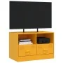 Fernsehmöbel aus senfgelbem Stahl 67x39x44 cm von vidaXL, TV-Möbel - Ref: Foro24-841745, Preis: 72,36 €, Rabatt: %