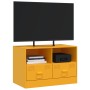 Fernsehmöbel aus senfgelbem Stahl 67x39x44 cm von vidaXL, TV-Möbel - Ref: Foro24-841745, Preis: 73,07 €, Rabatt: %