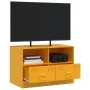 Fernsehmöbel aus senfgelbem Stahl 67x39x44 cm von vidaXL, TV-Möbel - Ref: Foro24-841745, Preis: 72,36 €, Rabatt: %