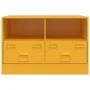 Fernsehmöbel aus senfgelbem Stahl 67x39x44 cm von vidaXL, TV-Möbel - Ref: Foro24-841745, Preis: 72,36 €, Rabatt: %