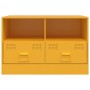 Mueble para TV de acero amarillo mostaza 67x39x44 cm de vidaXL, Muebles TV - Ref: Foro24-841745, Precio: 73,02 €
