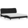 Bed with black synthetic leather mattress 180x200 cm by vidaXL, Beds and slatted bases - Ref: Foro24-3208738, Price: 464,85 €...