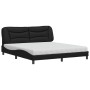 Bed with black synthetic leather mattress 180x200 cm by vidaXL, Beds and slatted bases - Ref: Foro24-3208738, Price: 464,85 €...