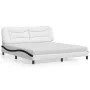 Bett mit schwarz-weißer Kunstledermatratze 180x200 cm von vidaXL, Betten und Lattenroste - Ref: Foro24-3208744, Preis: 460,49...