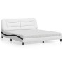 Bett mit schwarz-weißer Kunstledermatratze 180x200 cm von vidaXL, Betten und Lattenroste - Ref: Foro24-3208744, Preis: 467,48...