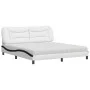 Bett mit schwarz-weißer Kunstledermatratze 180x200 cm von vidaXL, Betten und Lattenroste - Ref: Foro24-3208744, Preis: 460,49...
