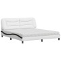 Bett mit schwarz-weißer Kunstledermatratze 180x200 cm von vidaXL, Betten und Lattenroste - Ref: Foro24-3208744, Preis: 467,48...