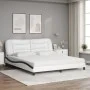 Bett mit schwarz-weißer Kunstledermatratze 180x200 cm von vidaXL, Betten und Lattenroste - Ref: Foro24-3208744, Preis: 460,49...