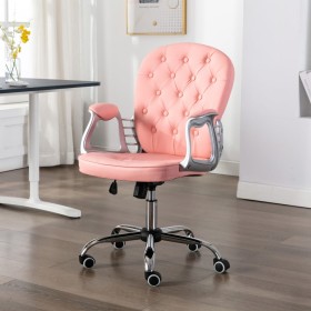 Drehbarer Bürostuhl aus rosafarbenem Kunstleder von vidaXL, Bürostühle - Ref: Foro24-289361, Preis: 129,76 €, Rabatt: %