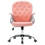 Silla de oficina giratoria de cuero sintético rosa de vidaXL, Sillas de oficina - Ref: Foro24-289361, Precio: 134,99 €, Descu...