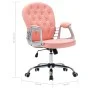 Silla de oficina giratoria de cuero sintético rosa de vidaXL, Sillas de oficina - Ref: Foro24-289361, Precio: 134,99 €, Descu...