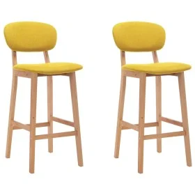 Kitchen stools 2 units fabric mustard yellow by vidaXL, Kitchen stools - Ref: Foro24-289374, Price: 156,91 €, Discount: %