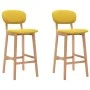 Taburetes de cocina 2 unidades tela amarillo mostaza de vidaXL, Taburetes de cocina - Ref: Foro24-289374, Precio: 156,59 €, D...