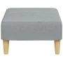 Reposapiés de tela gris claro 77x55x31 cm de vidaXL, Otomanas - Ref: Foro24-4007362, Precio: 72,84 €, Descuento: %