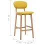 Taburetes de cocina 2 unidades tela amarillo mostaza de vidaXL, Taburetes de cocina - Ref: Foro24-289374, Precio: 156,59 €, D...