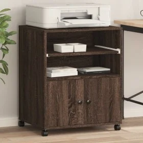 Soporte para impresora con ruedas marrón roble 60x48x74 cm by vidaXL, Printer supports - Ref: Foro24-840638, Price: 94,62 €, ...