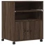 Soporte para impresora con ruedas marrón roble 60x48x74 cm by vidaXL, Printer supports - Ref: Foro24-840638, Price: 94,62 €, ...