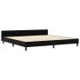 Estructura de cama con cabecera Negro 200 x 200 cm Terciopelo en Camas y somieres | Comprar online en Foro24