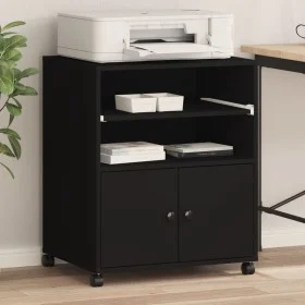 Soporte para impresora con ruedas negro 60x48x74 cm by vidaXL, Printer supports - Ref: Foro24-840633, Price: 92,79 €, Discoun...