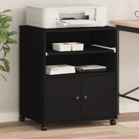 Druckerwagen mit Rädern Schwarz 60x48x74 cm von vidaXL, Drucker unterstützt - Ref: Foro24-840633, Preis: 92,79 €, Rabatt: %