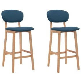 Küchenhocker 2 Einheiten aus blauem Stoff von vidaXL, Küchenhocker - Ref: Foro24-289371, Preis: 163,87 €, Rabatt: %