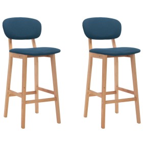 Kitchen stools 2 units blue fabric by vidaXL, Kitchen stools - Ref: Foro24-289371, Price: 166,94 €, Discount: %