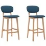 Taburetes de cocina 2 unidades tela azul de vidaXL, Taburetes de cocina - Ref: Foro24-289371, Precio: 163,87 €, Descuento: %