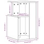 Mesa auxiliar madera de ingeniería roble marrón 35x35x60 cm by vidaXL, Coffee table - Ref: Foro24-840743, Price: 42,68 €, Dis...