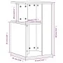 Mesa auxiliar madera de ingeniería roble ahumado 35x35x60 cm de vidaXL, Mesas de centro - Ref: Foro24-840741, Precio: 40,96 €...